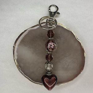 Glass beaded keychain